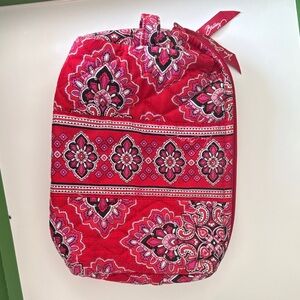 Vera Bradley Red and Pink Patterned Cosmetic Bag